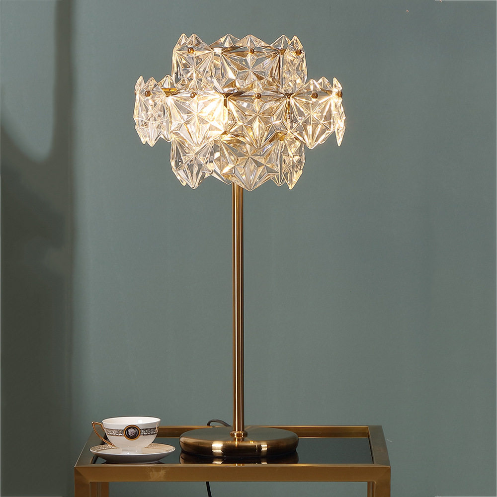 外贸出口现代轻奢客厅卧室床头简约时尚书房创意个性水晶落地灯