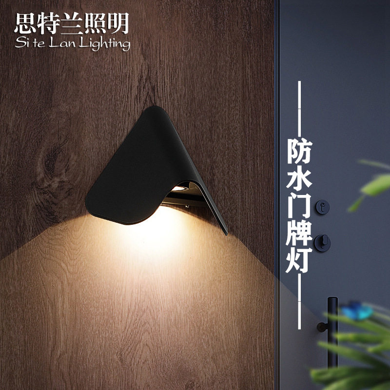 led户外门牌壁灯极简过道店面门口墙壁门牌灯庭院外墙灯庭院装饰