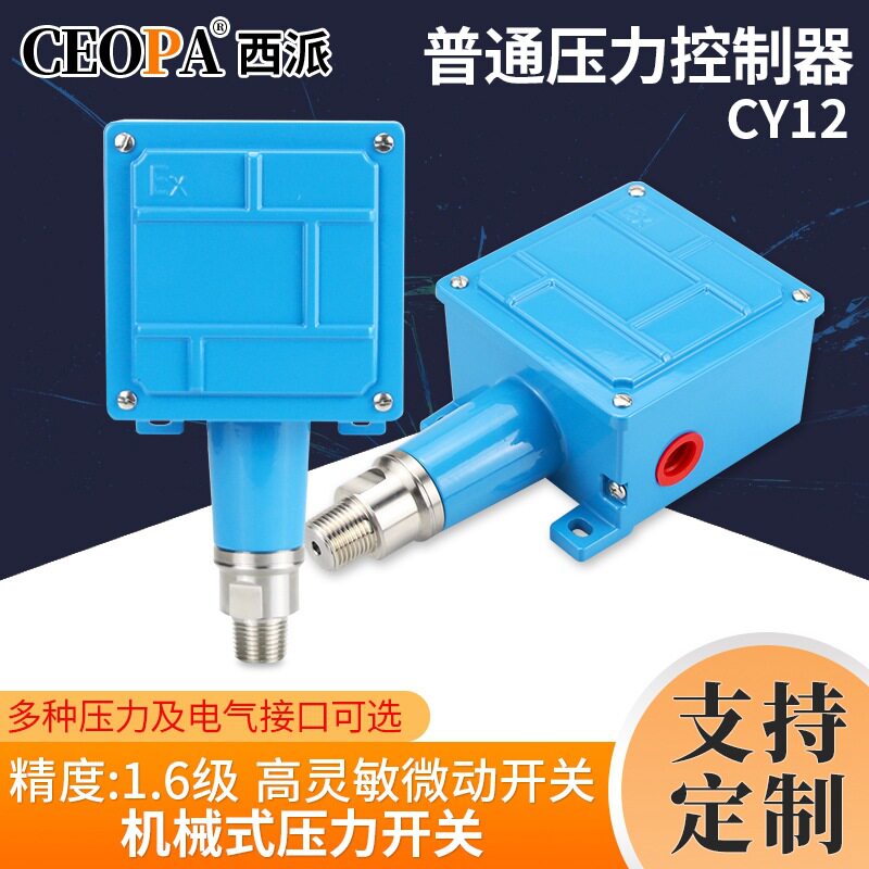 机械式压力开关水泵气泵压力开关IP68防护 智能防爆压力控制器