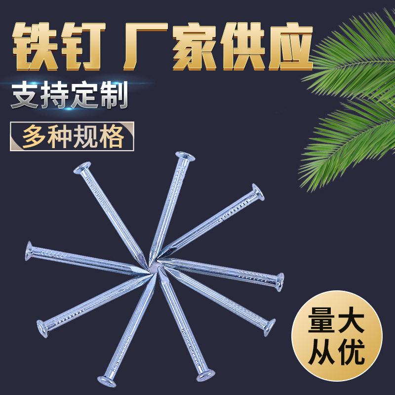 现货直销镀锌墙体钉室内建筑墙铁钉内外墙体多规格铁钉