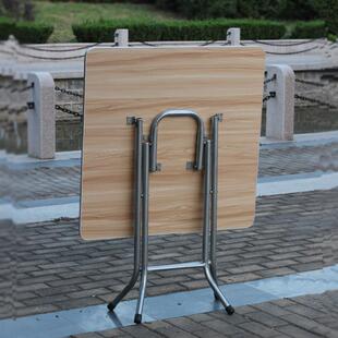 9W高脚75cm农村老式折叠桌正方形高桌子家用折叠桌子餐桌吃饭桌摆