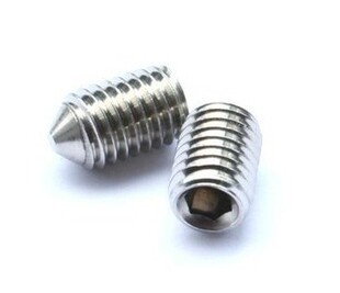 DIN914内六角尖尾紧定螺丝 不锈钢304现货 尖头M3止付螺丝