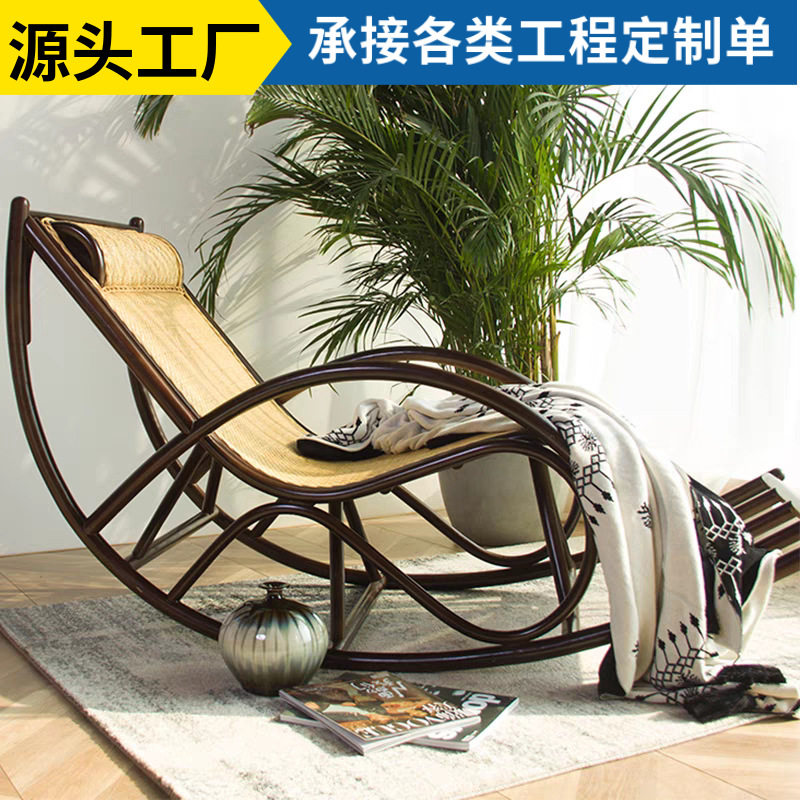 藤椅摇椅躺椅阳台家用休闲大人真藤摇摇椅午休藤编老人懒人逍遥椅