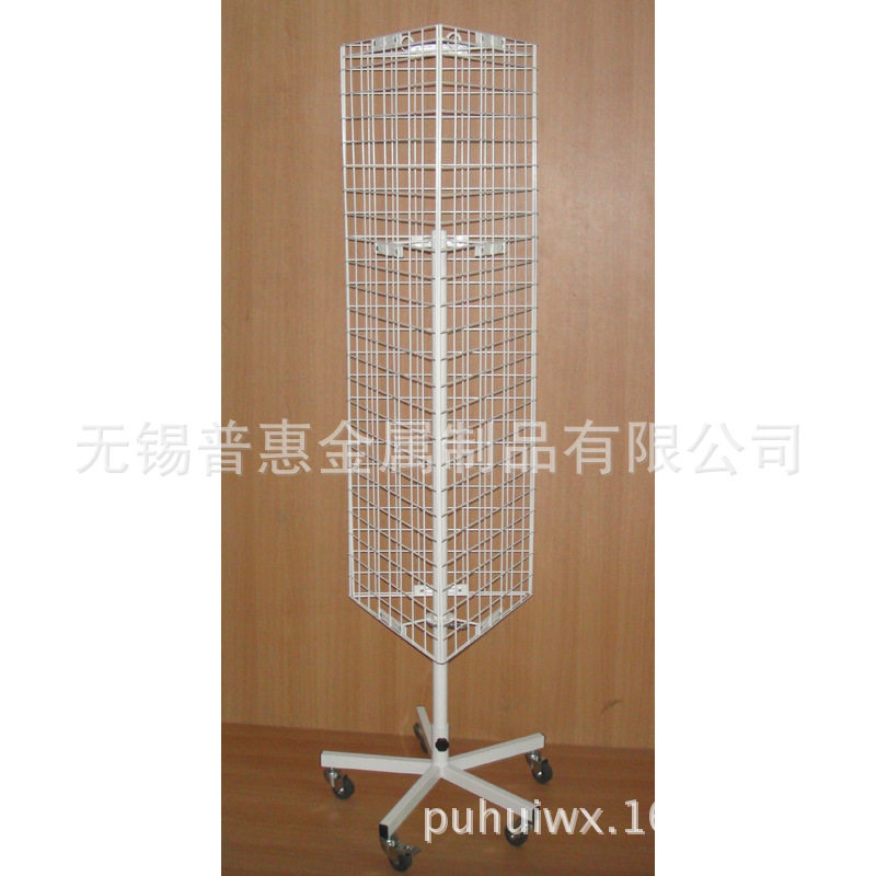 立式铁丝网旋转架 铁线陈列架 铁网促销架 网片展示架 旋转网格架