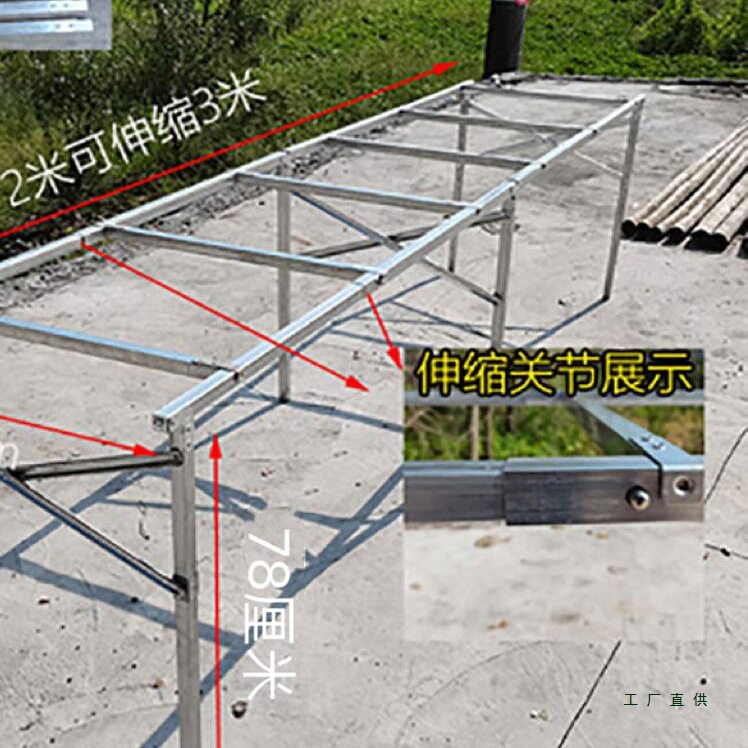 地摊架子摆货架加厚夜市出摊折叠桌子伸缩摆摊神器多功能直角货架