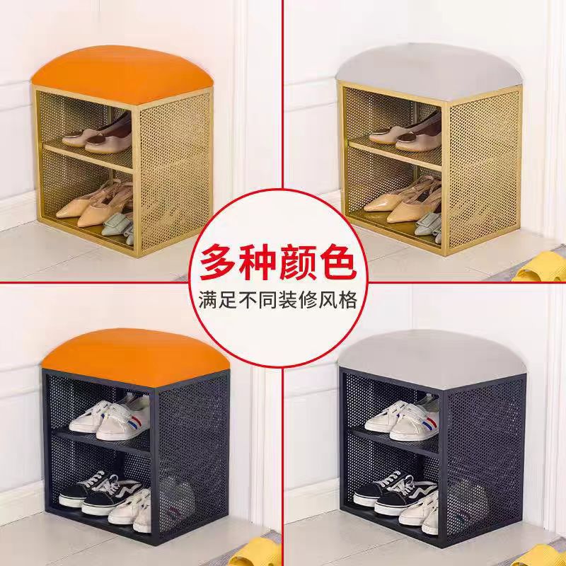 北欧轻奢门口换鞋储物凳