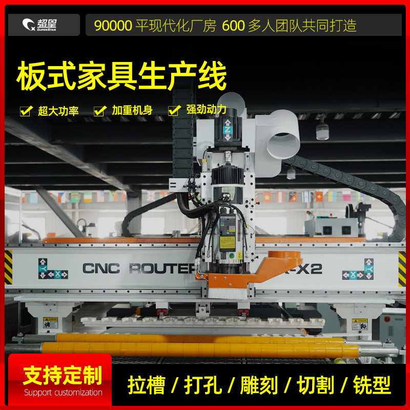 超星全自动数控木工开料雕刻机