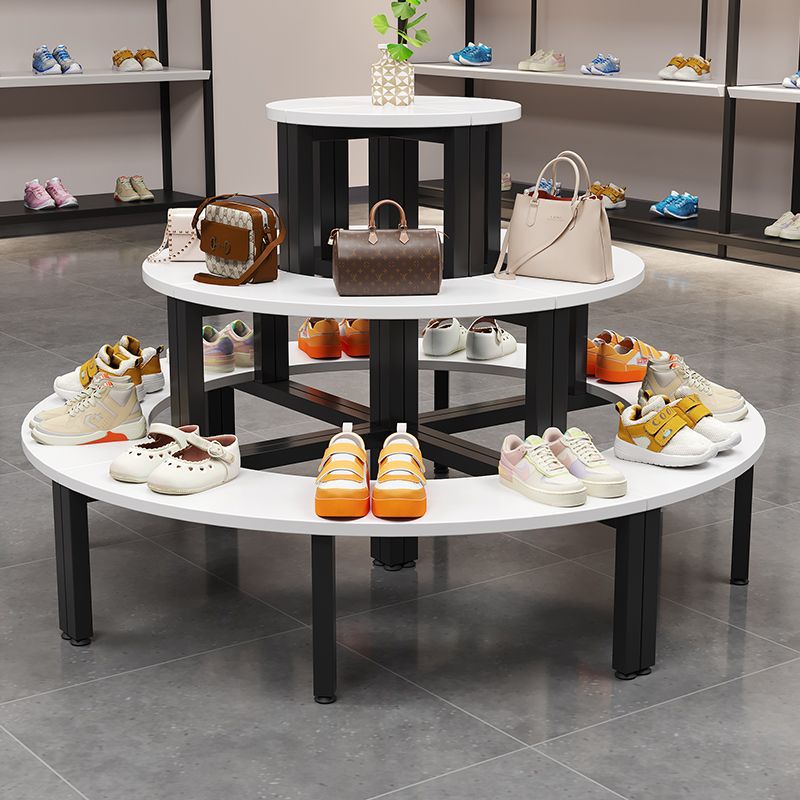 中岛柜展示台超市堆头货架展示架饰品化妆品圆形促销台儿童展示台