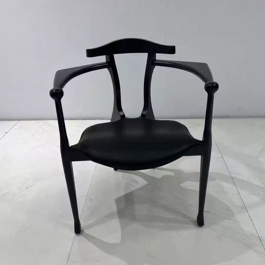 靠背椅子家用休闲椅家具中古风餐椅白蜡木西班牙设计原木轻奢餐椅