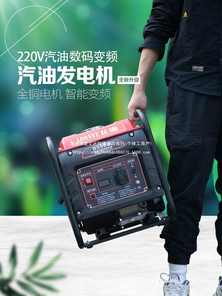 汽油发电机220V小型全铜家用迷你单相汽油无刷数码变频微型便携式