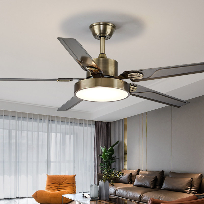 餐厅家用吊灯客厅带大饭电扇风扇灯的吊扇灯复古一体风力仿古