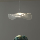 北欧餐厅时尚 吊灯简约现代创意荷叶草帽灯设计师艺术书房卧室吊灯