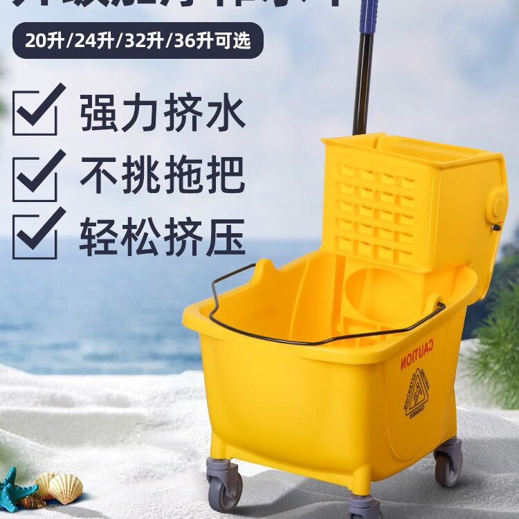 批发榨水车挤水桶拖把桶免手洗拖地桶酒店清洁车洗拖把拖布压水柞