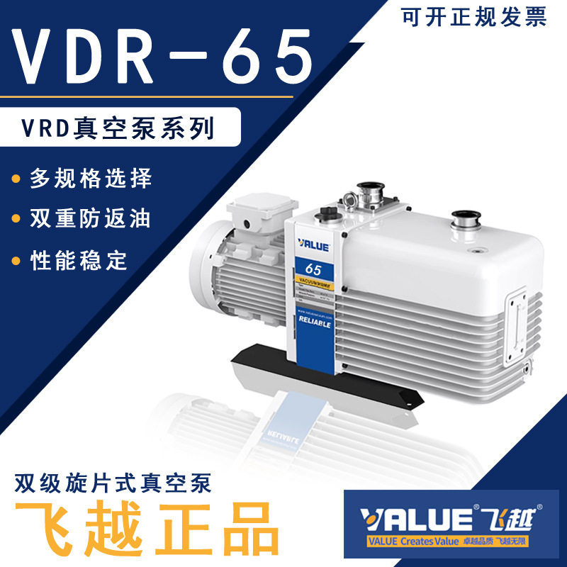 飞越VRD系列真空泵双级旋片式真空泵VRD-65机械泵电动工业抽气泵