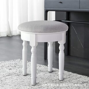 轻奢北欧化妆凳小圆凳化妆椅子女生in木凳小户型卧室梳妆凳美甲