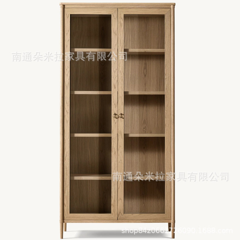 RH美式高端豪华书柜客厅餐边柜储物柜美式乡村家用书柜储物柜