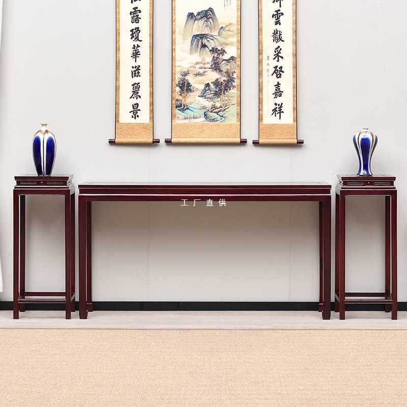 ?红木家具非洲酸枝木条案神台新中式古典仿古实木平头案供桌玄
