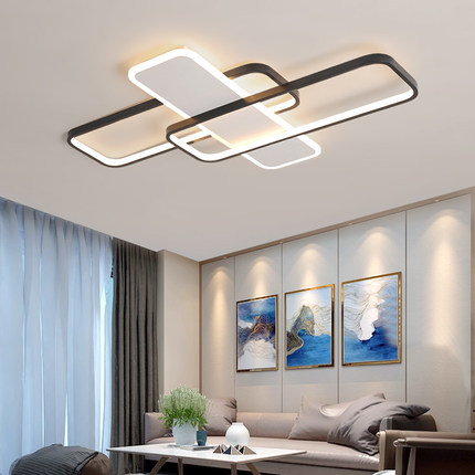 2023新款北欧客厅led吸顶灯长方形高档轻奢简约现代大气家用灯具
