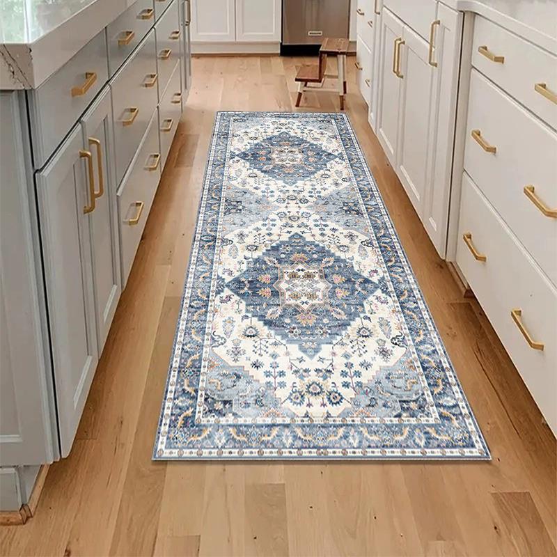 入户门地毯复古风格过道门厅玄关地垫家用吸水耐脏定做大门口地毯