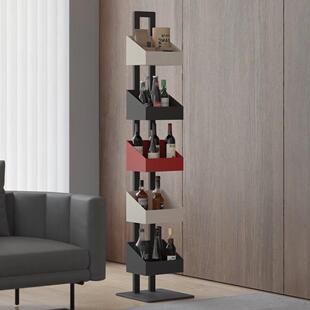 陈列架意式极简酒架落地置物架客厅靠墙展示架家用摆件置物架收纳