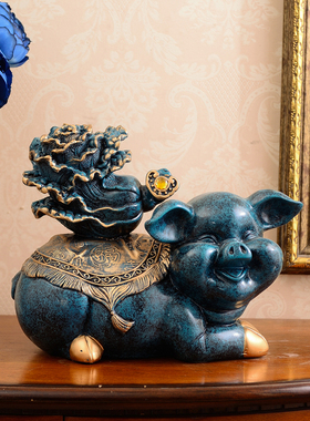 精选欧式招财大象摆件装饰品电视柜创意软装办公室工艺摆设开业礼