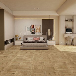 精选法式中古风木纹格子拼花砖600x600客厅卧室地砖老钱风民宿瓷