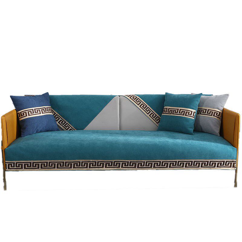 实木沙发垫新中式雪尼尔秋冬2024新款防滑四季通用坐垫皮盖布罩套