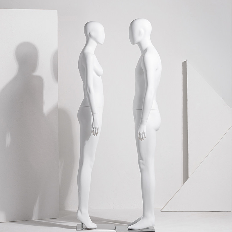 哑光白全身模特道具女服装店女装展示架橱窗拍摄男女情侣模特架子