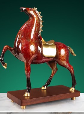 铜马摆件马到成功家居客厅书房办公室装饰工艺品师傅乔迁新居礼物