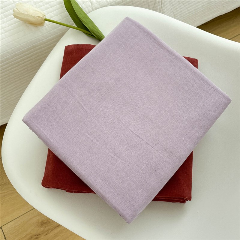 全棉A类母婴级双层纱纯色床单被单床笠被套单双人可搭配三四件套