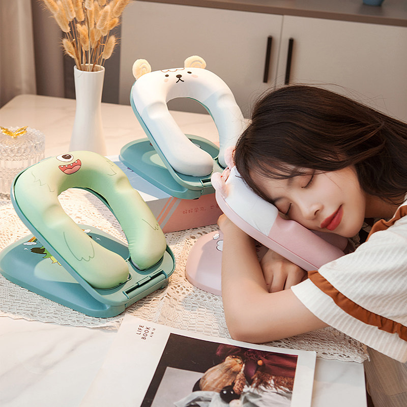学校午睡枕小学生趴睡枕儿童趴趴枕教室桌上折叠午睡神器午休枕头