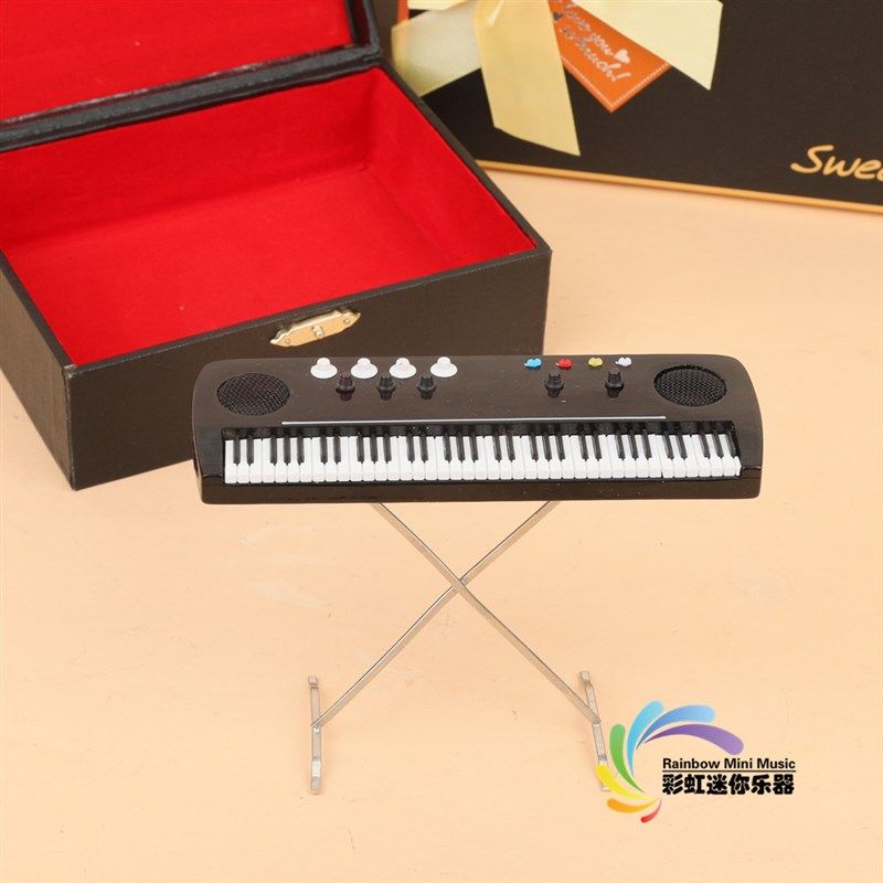 迷你电子琴乐器键盘音箱模型摆件送老师男女朋友音乐礼物创意