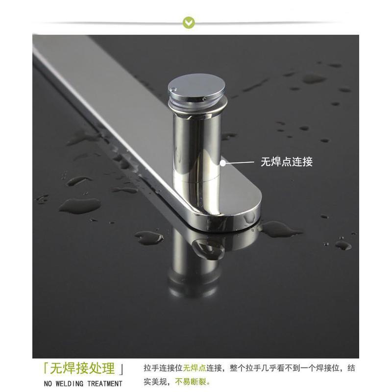 N5加厚304不锈钢方管单v面拉手淋浴房玻璃移门横装把手浴屏毛巾扶
