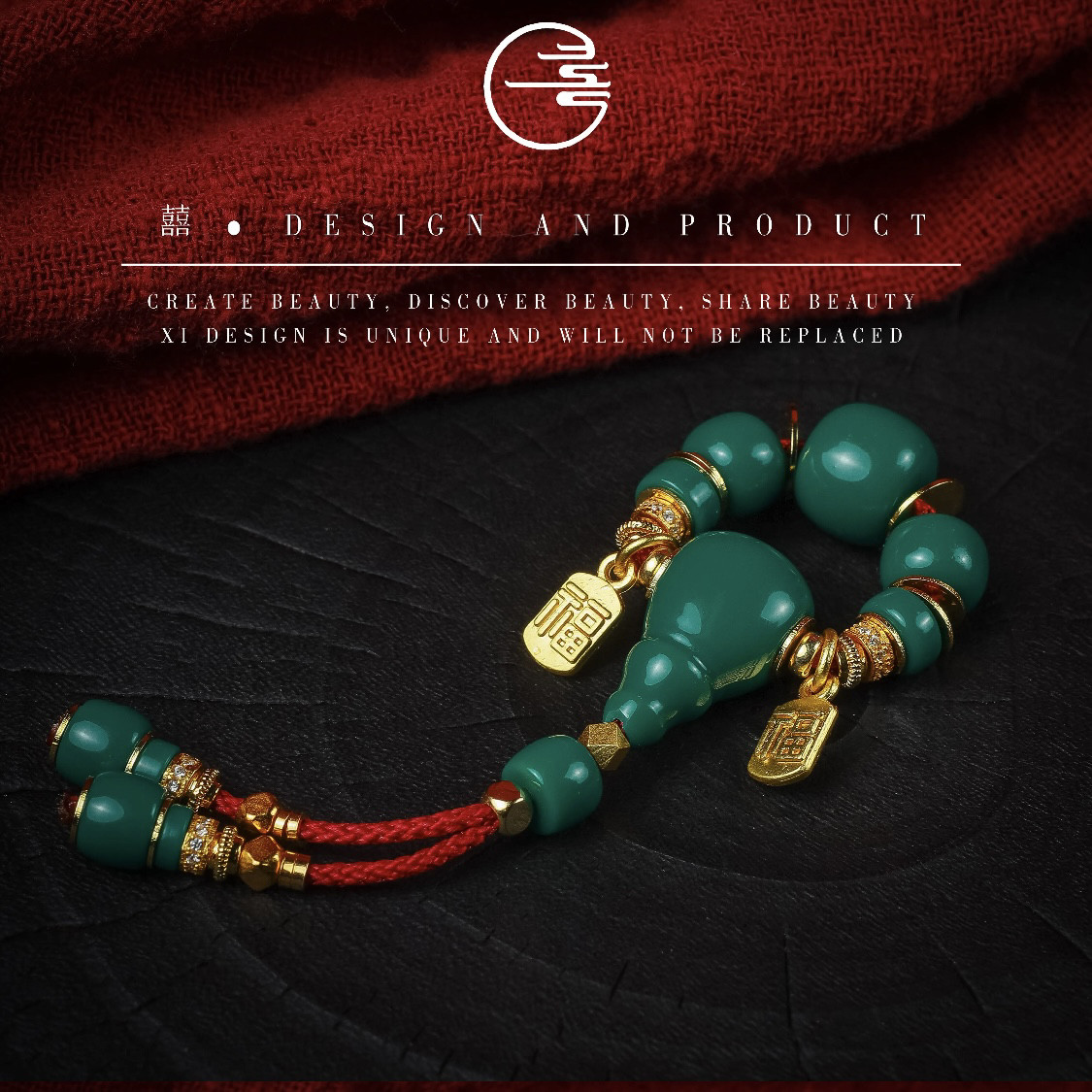老油绿松石三通腰珠隔珠背云套装文玩金刚菩提子佛珠diy配饰套餐