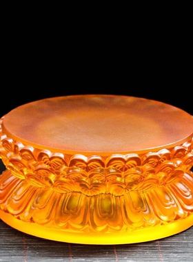 观音财神弥勒佛像琉璃供奉台双层莲花底座加高圆形客厅家用莲花座