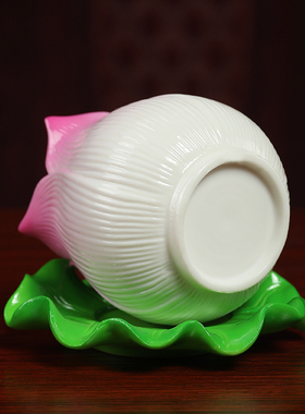 七珍陶瓷莲花圣水杯供水杯供佛杯佛前净水杯供杯观音水杯佛具用品