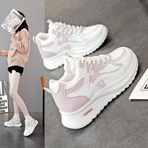 冬季加绒高帮运动鞋女防滑保暖棉鞋2025新款学生跑步鞋子女Q163-2