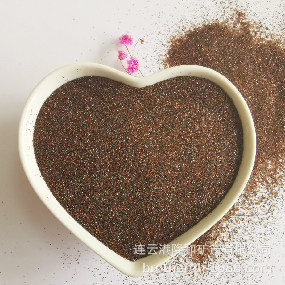 隆和石榴石砂 80目60目水射流切割用天然磨料无尘砂