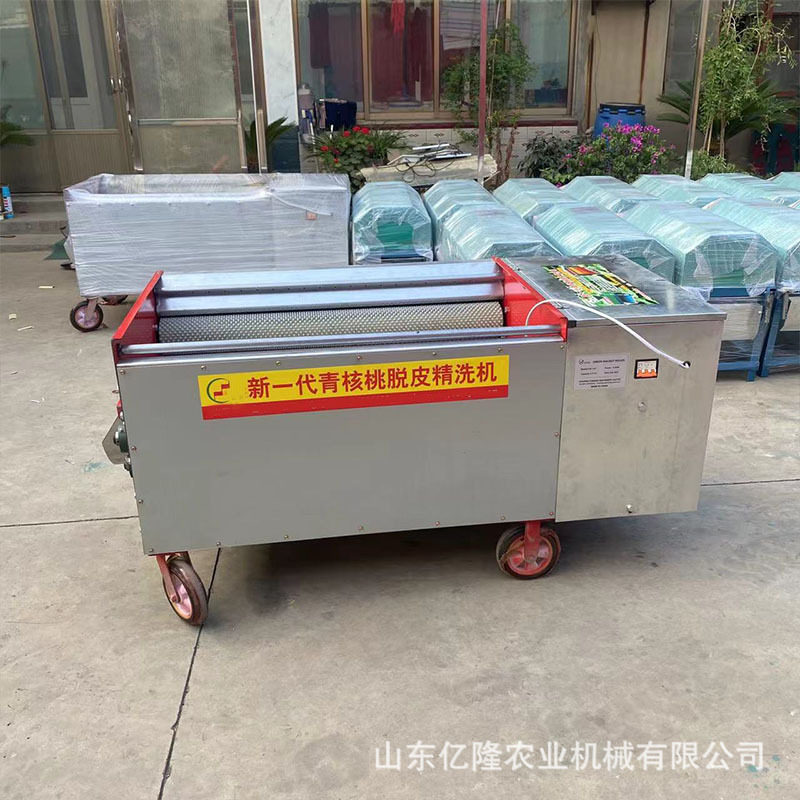 1000型纸皮核桃去皮机 自动清洗电动核桃脱皮机 鲜核桃剥壳机