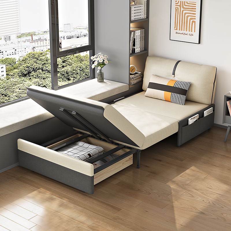 阳台单人沙发床两用客厅书房小户型多功能可折叠现代无扶手伸缩床