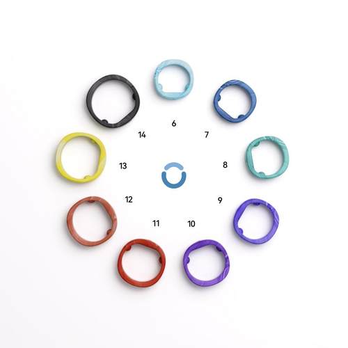 【彩色流纹指模】RingConn Gen 2 系列 智能戒指1比1尺码指模套装