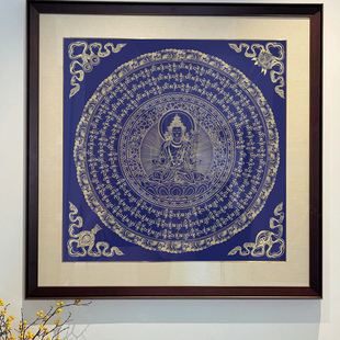 大势至画像唐卡手绘diy非遗手工涂色填色成人解压数字油画