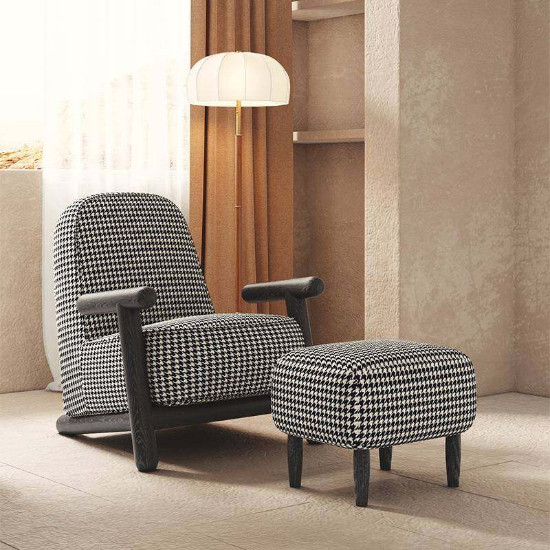 千鸟格单人沙发轻奢卧室现代简约客厅设计师阳台休闲沙发椅极简单,电子元器件市场,其它元器件,淘宝优惠券,粉丝福利购,淘宝优惠卷