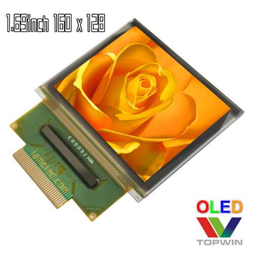1.69寸1.77寸彩色加焊延长排线oled液晶显示屏-拓微，BL160128A