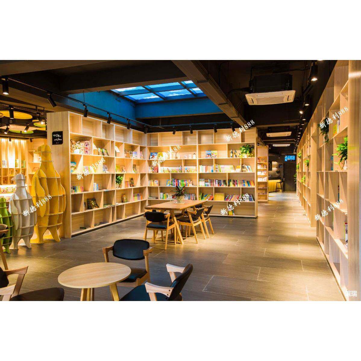 66木质货架图书展柜图书柜书店图书馆书架书橱柜图书展示柜落地