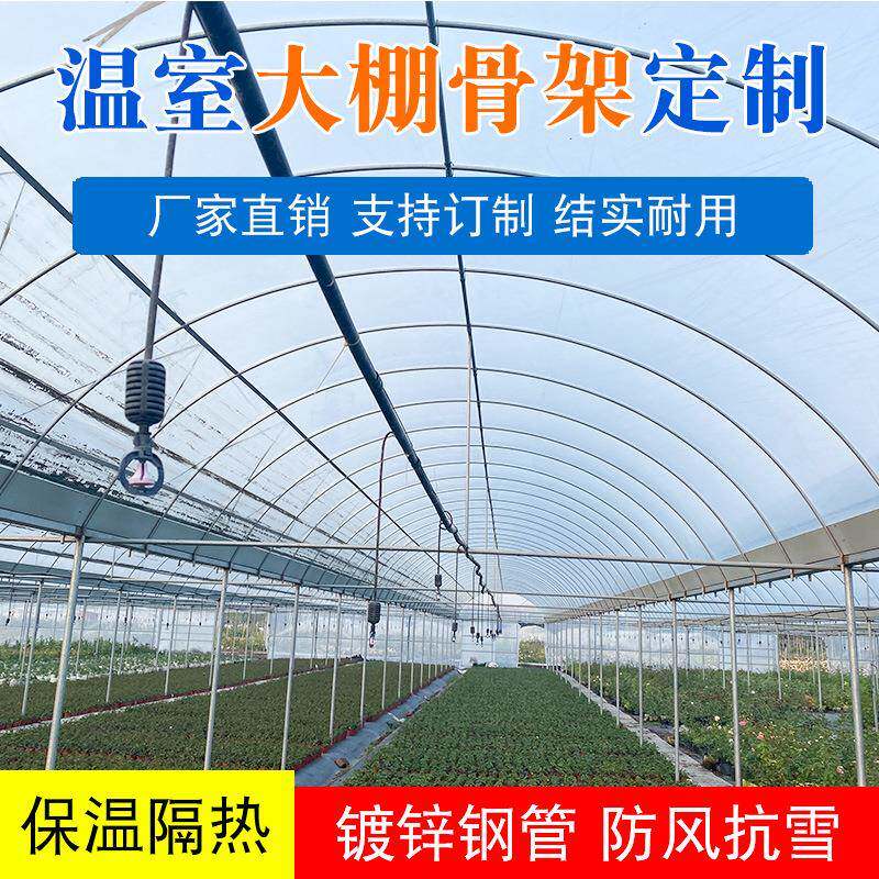 种植蔬菜果树大棚骨架鸡鸭鹅棚钢管钢架大棚养殖棚椭圆管大棚配件