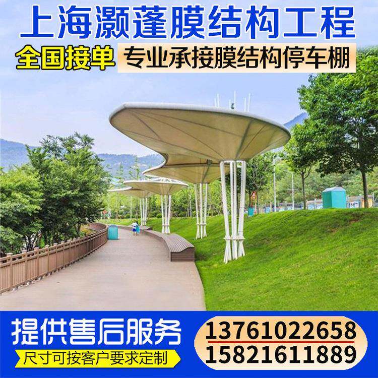 户外景观棚张拉膜冒顶景观雨棚通道走道膜结构布遮阳雨棚雨篷顶蓬