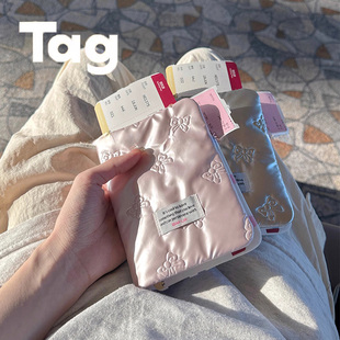 Tag. ins风蝴蝶结波点旅行护照夹收纳包礼物证件卡包 少女心事