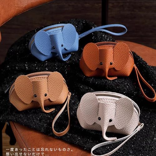 泰国小象包PU创意卡包口红拉链包