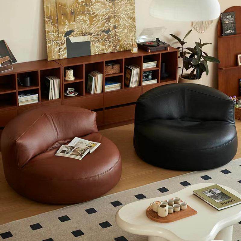 懒人沙发阳台可躺可睡榻榻米坐垫小户型卧室黑色网红单人沙发椅子